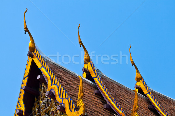 roof of monastery Wat Na Phramane in Ajutthaya Stock photo © meinzahn
