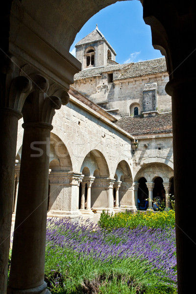 Cloister of Senanque Abbey, Vaucluse, Gordes, Provence, France Stock photo © meinzahn