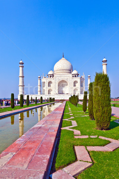 Taj Mahal India építészet fehér márvány Ázsia Stock fotó © meinzahn