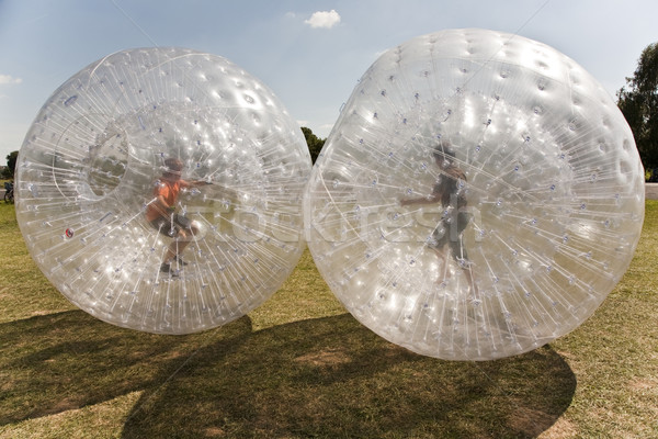 child has a lot of fun in the Zorbing Ball Stock photo © meinzahn