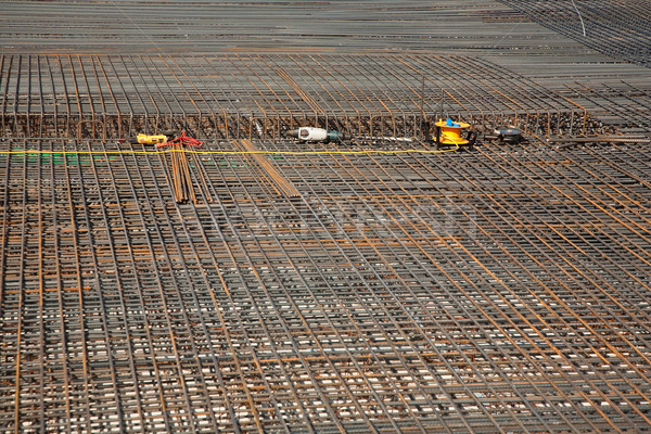 Armoring at the building site to stabilize the fundament made of Stock photo © meinzahn