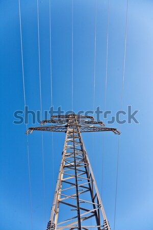 Alta tensão torre céu abstrato luz tecnologia Foto stock © meinzahn