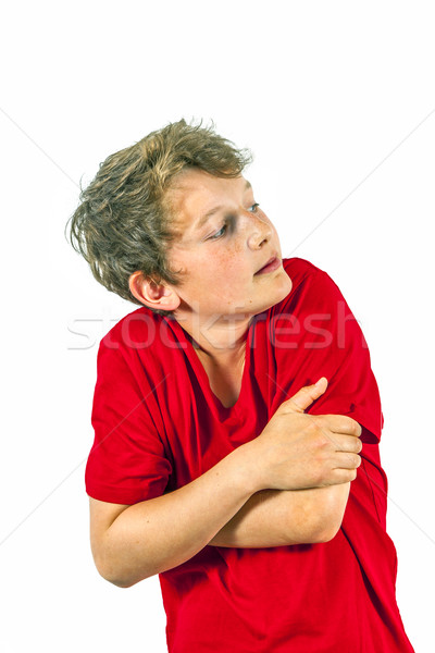 Stock photo: portrait of shy boy