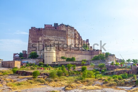 Fort India faimos constructii oraş perete Imagine de stoc © meinzahn