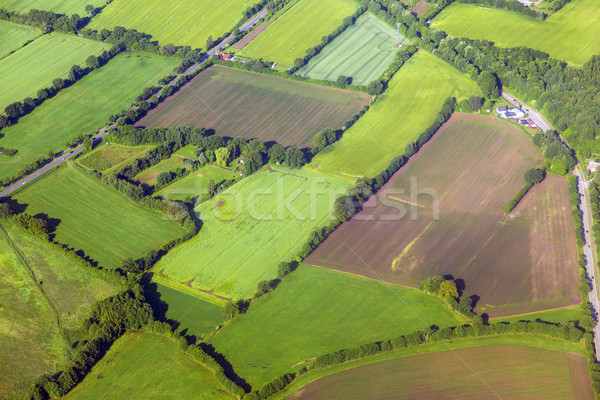 aerial of rural landscape near Hamburg Stock photo © meinzahn