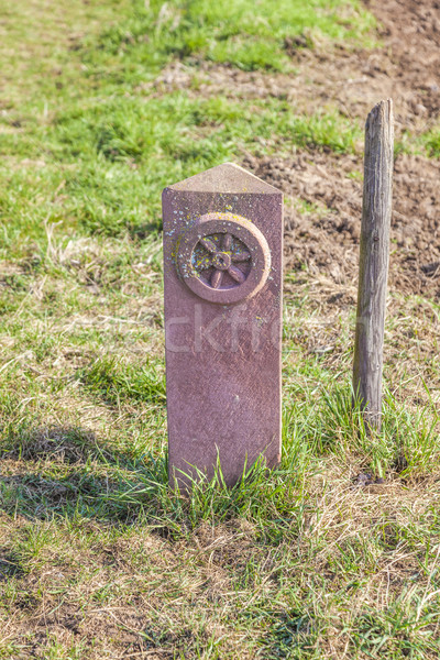 Stock photo: historic boundary stone 