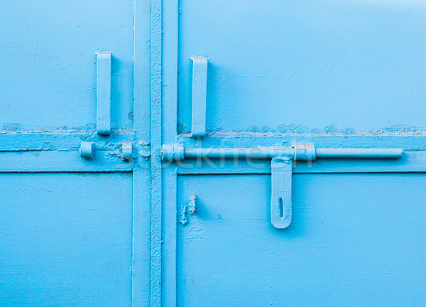 blue iron gate Stock photo © meinzahn