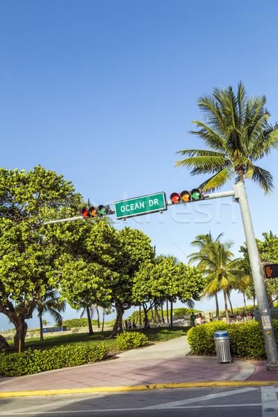 Placa de la calle famoso calle océano unidad Miami Foto stock © meinzahn