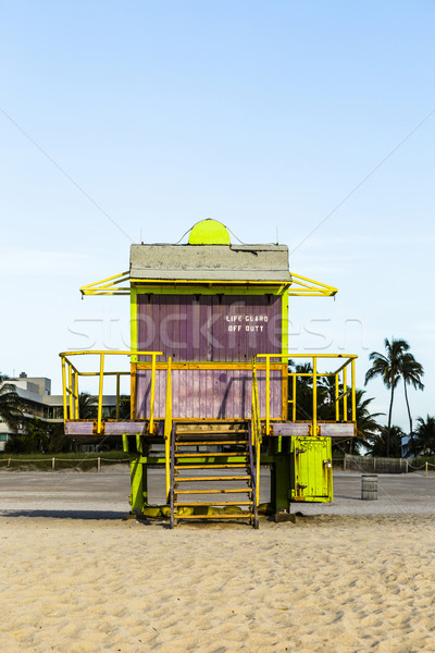  life guard tower on South Beach, Miami Stock photo © meinzahn