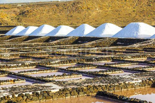 Salt refinery, Saline from Janubio, Lanzarote Stock photo © meinzahn