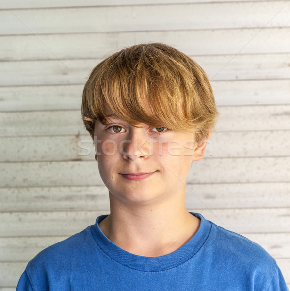 outdoor portrait of happy smiling boy  Stock photo © meinzahn