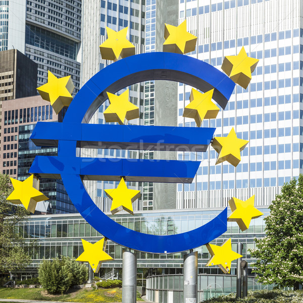 The Euro sign on a sunny day, Frankfurt am Main, Germany Stock photo © meinzahn