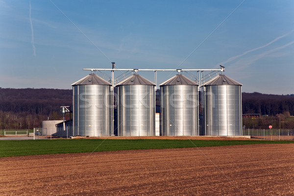 silo in beautiful landscape in sun Stock photo © meinzahn