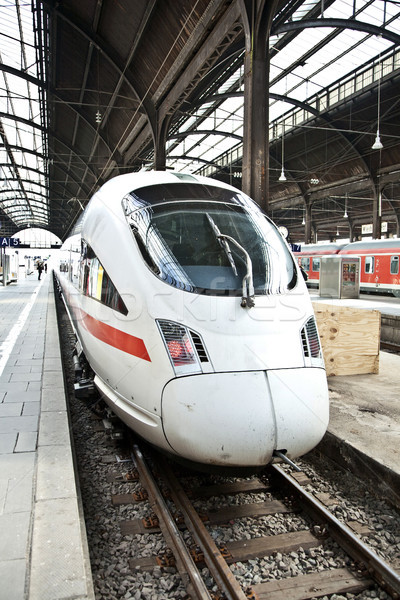 Stock foto: High-Speed- · Bahnhof · Bau · Menge · Glas · Hintergrund