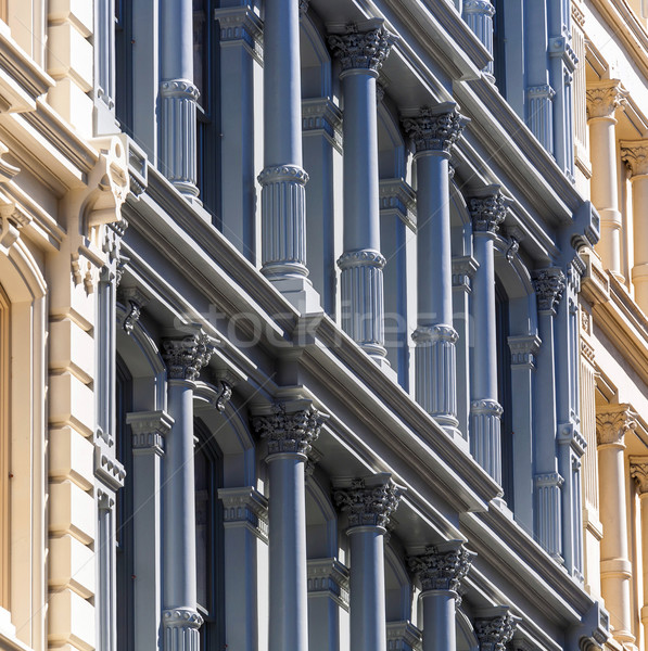 Fasada starych domów centrum Nowy Jork miasta Zdjęcia stock © meinzahn