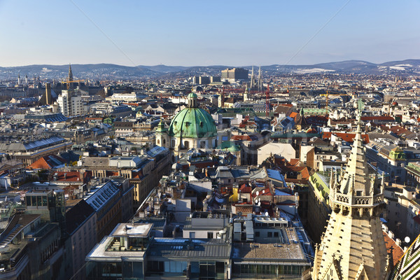 view over Vienna in snow  Stock photo © meinzahn