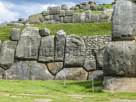 sacsayhuaman walls, ancient inca fortress near Cuzco, Peru Stock photo © meinzahn