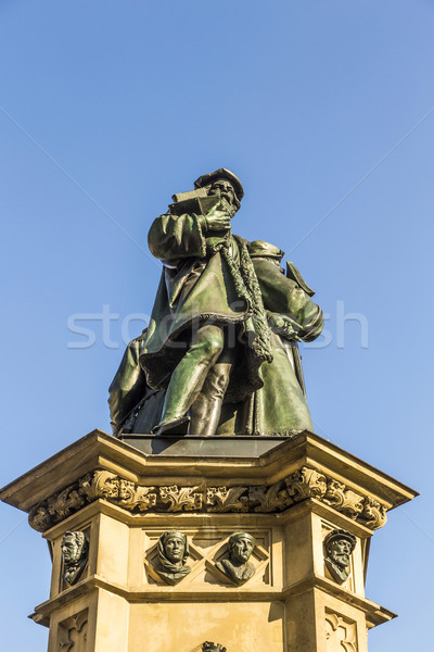 The Johannes Gutenberg monument on the southern Rossmarkt in Fra Stock photo © meinzahn