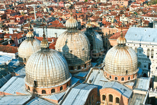 Vedere oraş Venetia turn biserică Imagine de stoc © meinzahn