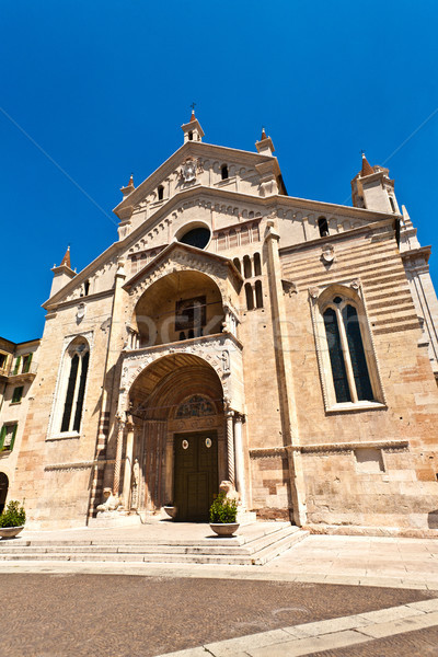 Fachada católico idade média catedral verona cidade Foto stock © meinzahn