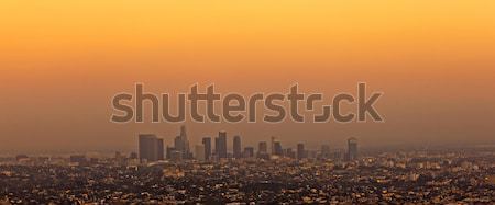 Skyline Los Angeles Wolken Gebäude Landschaft Gebäude Stock foto © meinzahn