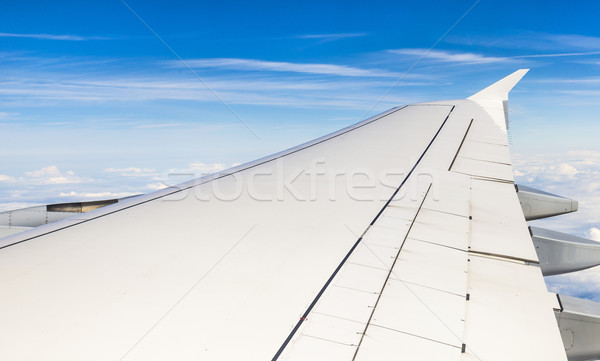 Wing aircraft in altitude during flight  Stock photo © meinzahn