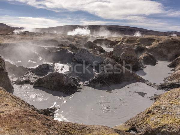 ストックフォト: 間欠泉 · ボリビア · 水 · 風景 · 光 · 砂漠