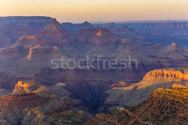 Golden Felsen Canyon Sonnenuntergang fantastisch Ansicht Stock foto © meinzahn