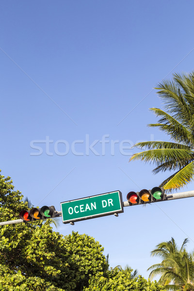 Placa de la calle famoso calle océano unidad Miami Foto stock © meinzahn