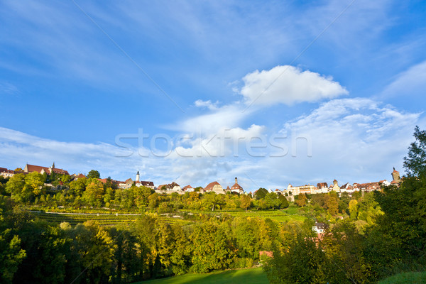 Rothenburg ob der Tauber, old famous city from medieval times se Stock photo © meinzahn