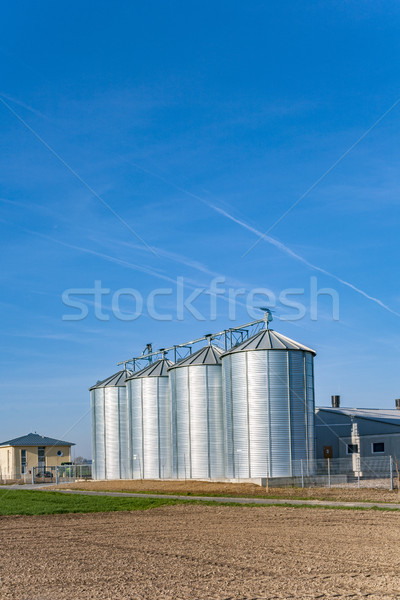 silo in beautiful landscape in sun Stock photo © meinzahn