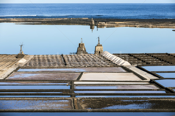 famous old Saline in Janubio, Lanzarote Stock photo © meinzahn