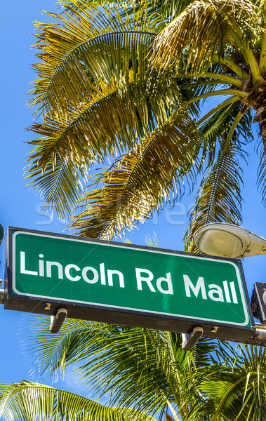 Placa de la calle carretera centro Miami playa famoso Foto stock © meinzahn