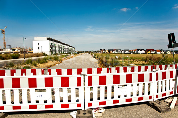 hoarding in a housing area under construction Stock photo © meinzahn