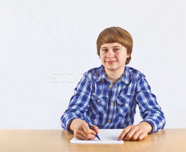 smart boy learning for school  Stock photo © meinzahn