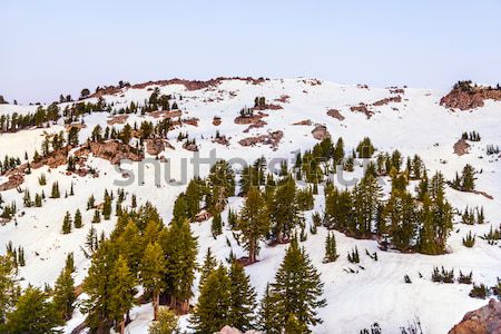Stock photo: snow on Mount Lassen in the national park