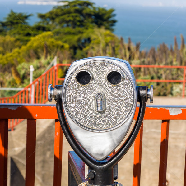 binoculars at the golden gate bridge are formed like a face Stock photo © meinzahn
