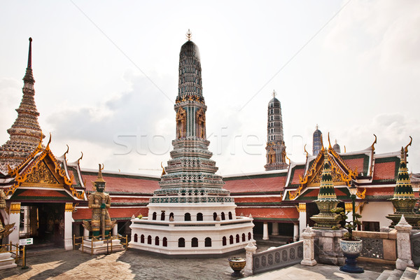 Karyatide at the gold Chedi in the Grand Palace Stock photo © meinzahn