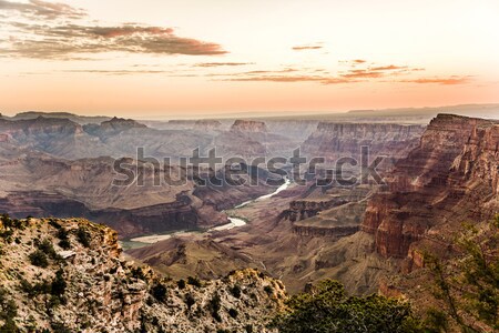 Răsărit Grand Canyon deşert vedere punct Imagine de stoc © meinzahn