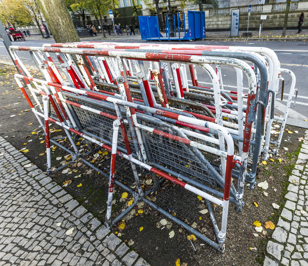 barriers stapled at the street Stock photo © meinzahn