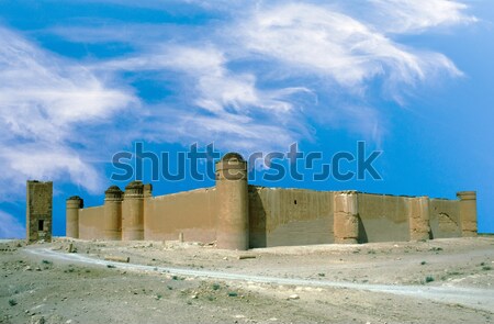 Stock photo: Qasr al-Hayr al-Sharqi castle in the syrian desert