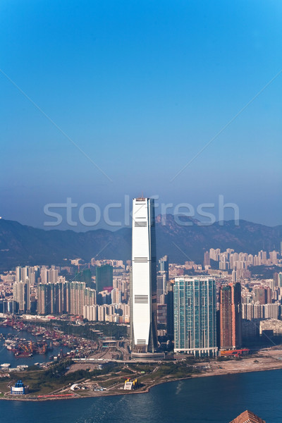 Hong Kong city view from Victoria peak Stock photo © meinzahn