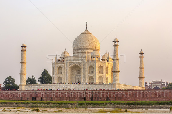 Taj Mahal coucher du soleil rivière amour soleil paysage [[stock_photo]] © meinzahn