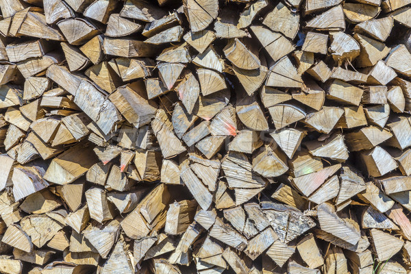 detail of stapled fire wood Stock photo © meinzahn