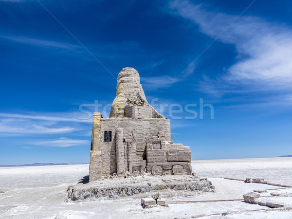  Dakar Bolivia Monument in Salar de Uyuni, Bolivia Stock photo © meinzahn