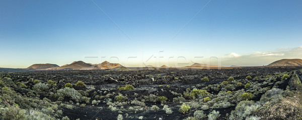 volcanic landscape in Lanzarote, Timanfaya national park  Stock photo © meinzahn