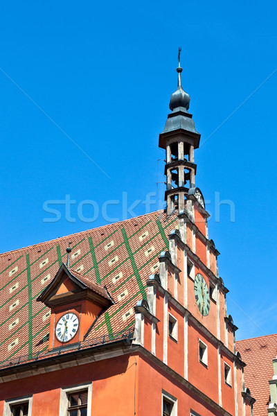 famous old romantic medieval town of Dinkelsbuehl in Bavaria, Ge Stock photo © meinzahn