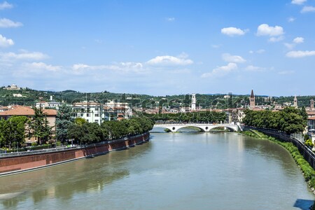 Stock fotó: Délután · fény · folyó · Verona · ház · szeretet