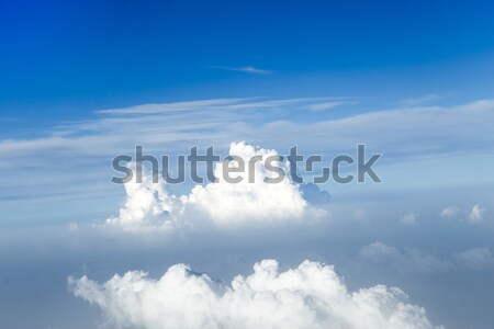 Blauer Himmel Wolken Donner Gewitterwolken Himmel Sonne Stock foto © meinzahn