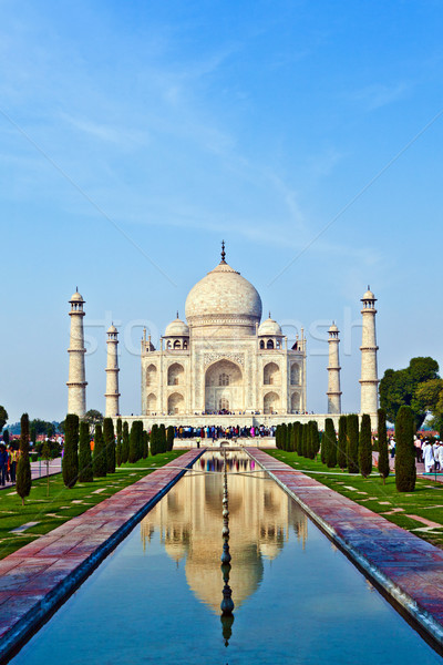 Taj Mahal India arquitectura blanco mármol Asia Foto stock © meinzahn